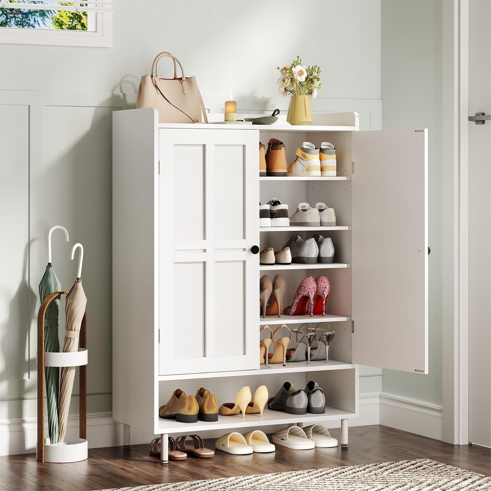 6-delige schoenenkast, 114 cm  - Cabinet Hinge Overlay recensie en prijs